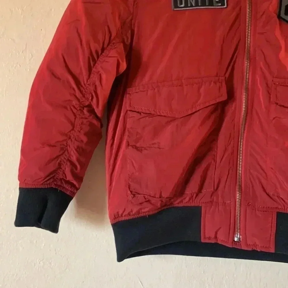 Gap NWT GapKids DC Justice League flight jacket, Red Size Medium